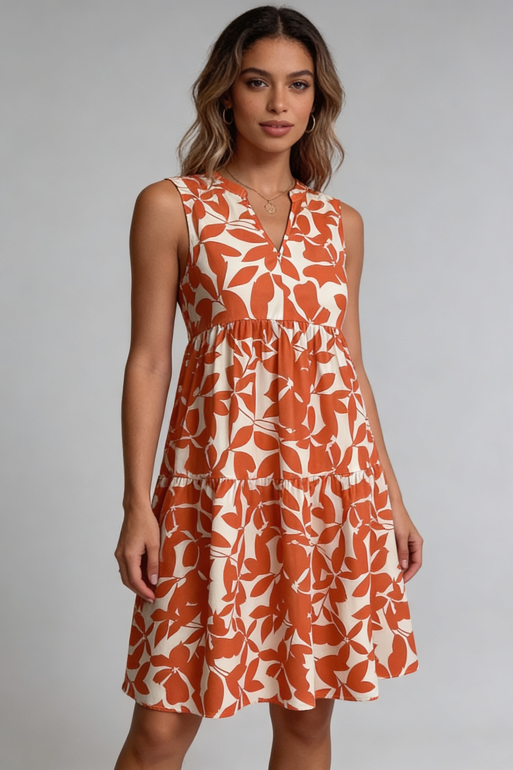 Casual Sleeveless Floral Summer Dress
