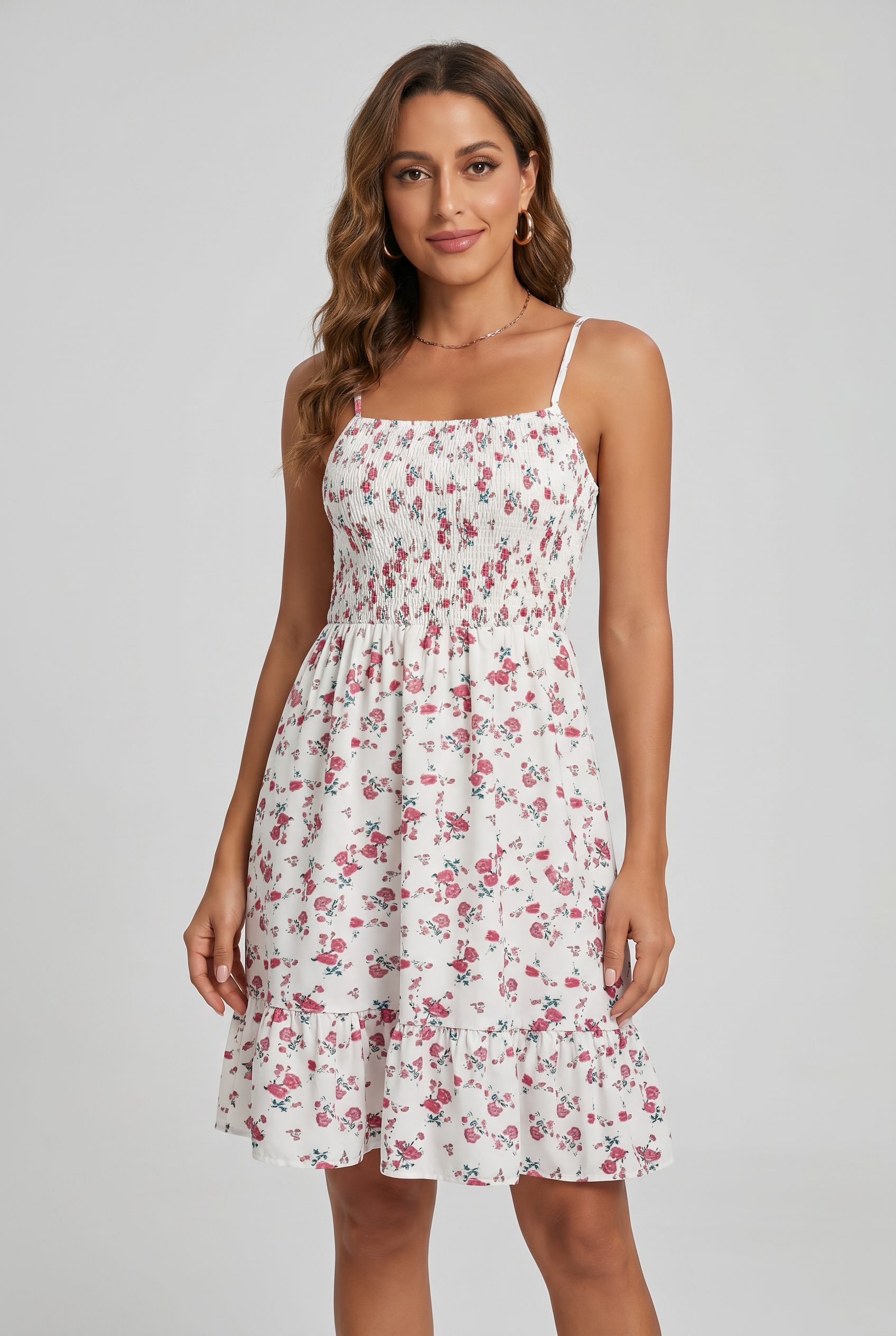 Floral Ruffle Cami Dress