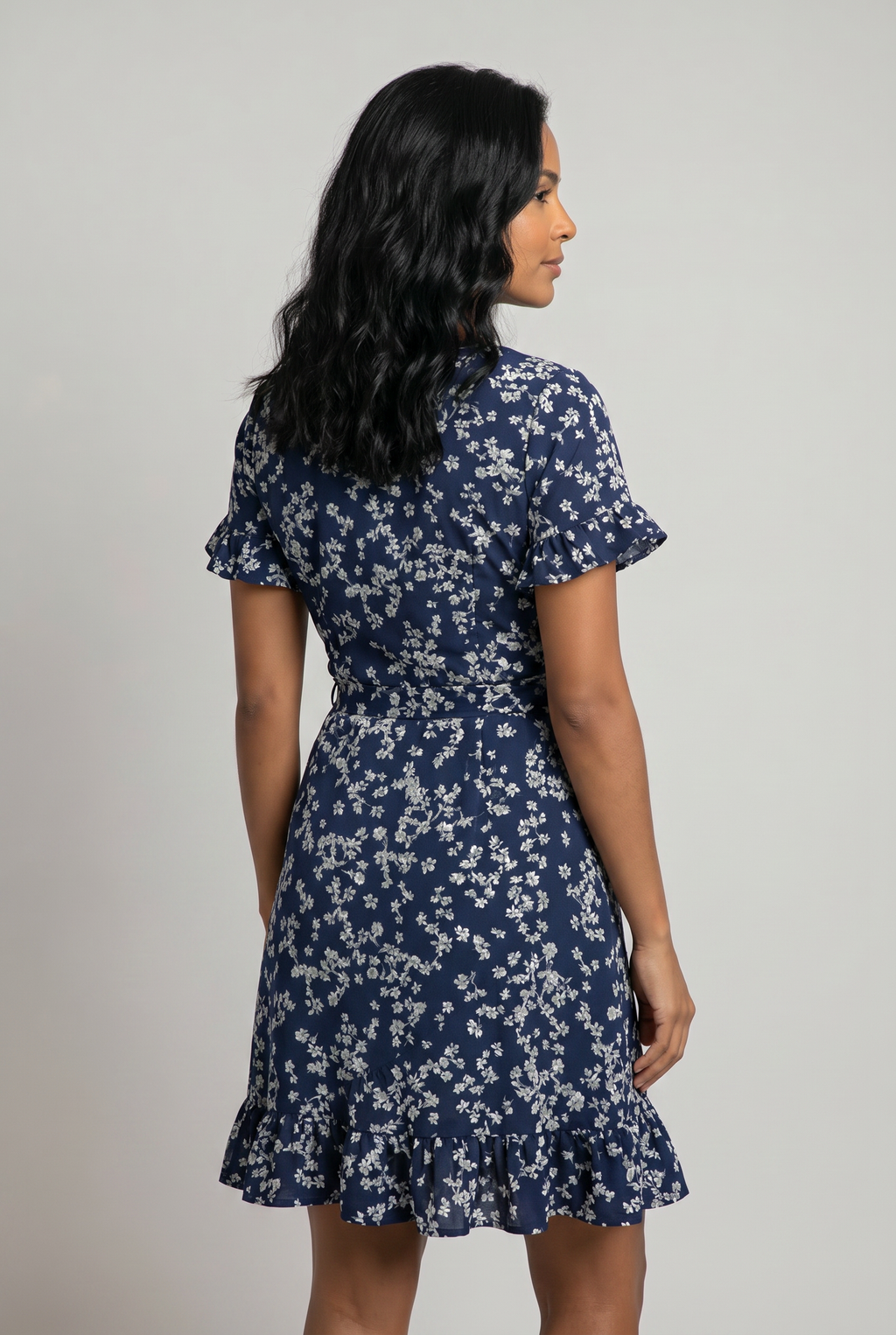 Floral Wrap Dress with Tie Waist