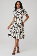 Elegant Geometric Print Dress