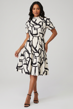 Elegant Geometric Print Dress