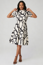 Elegant Geometric Print Dress