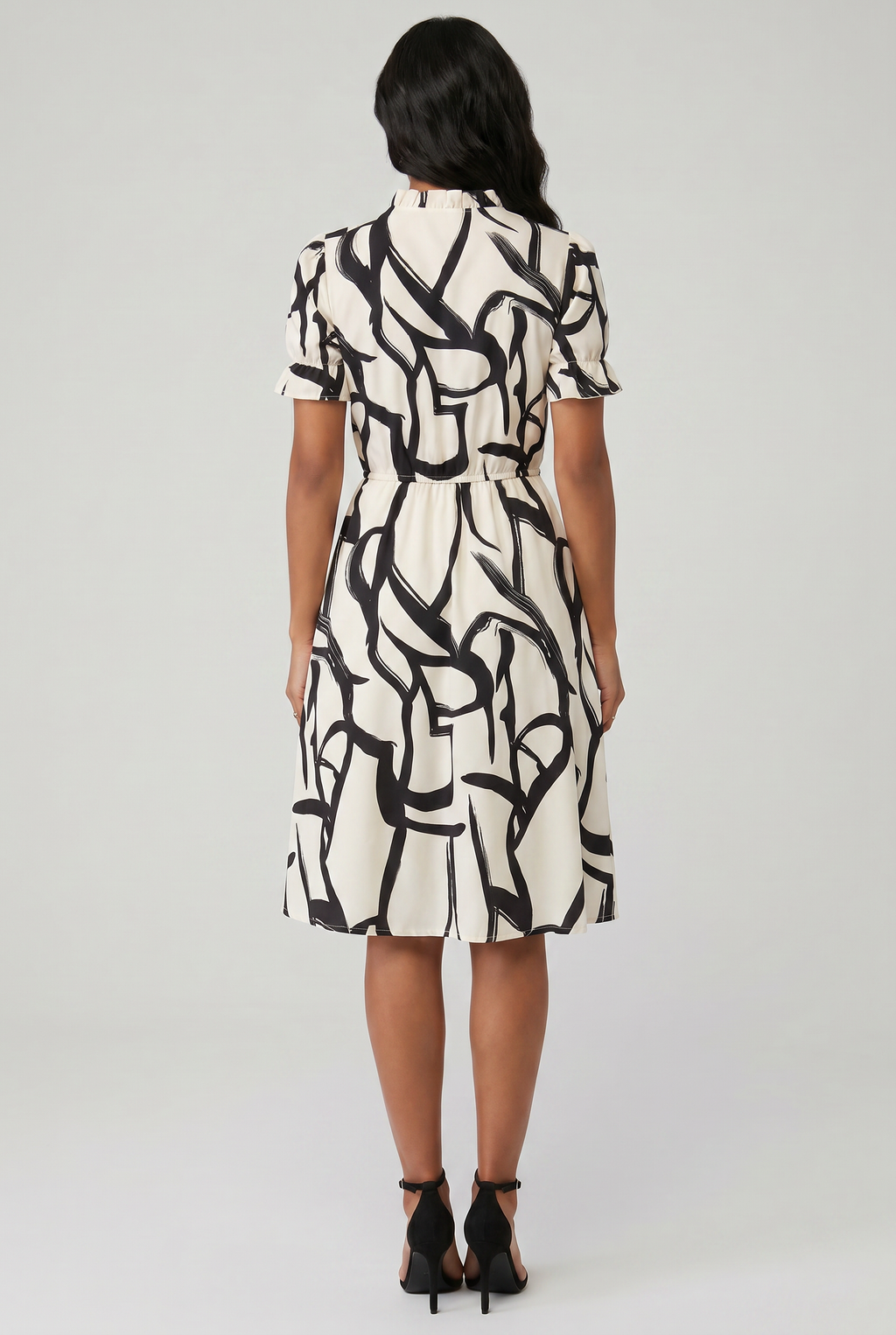 Elegant Geometric Print Dress