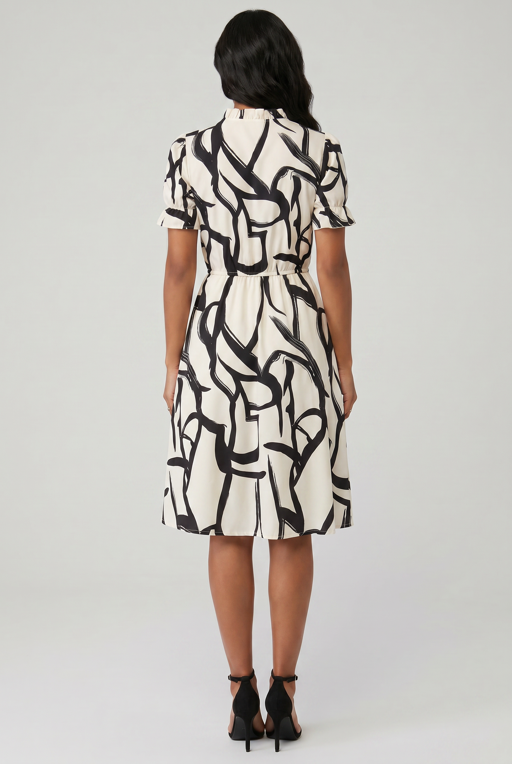 Elegant Geometric Print Dress