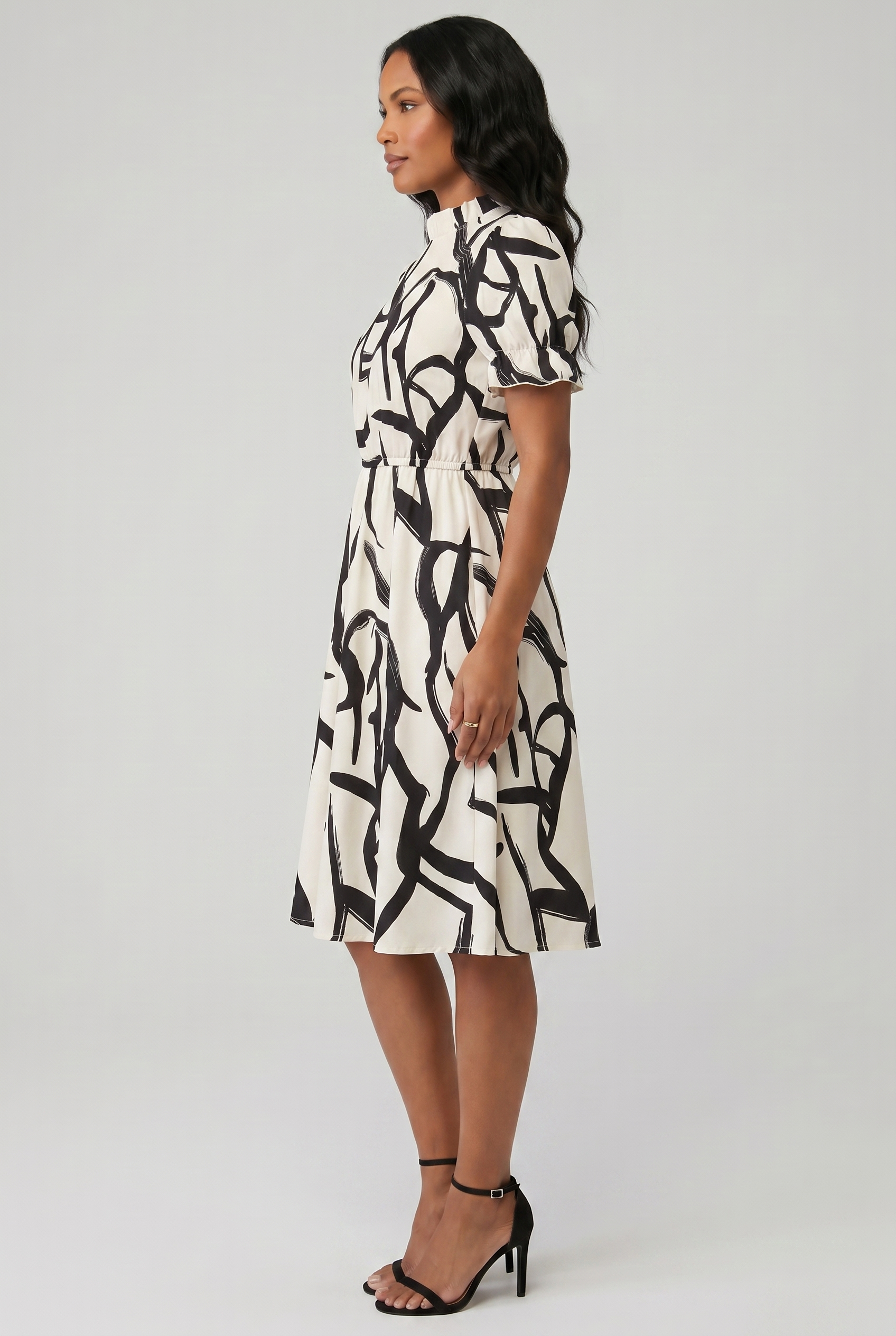 Elegant Geometric Print Dress