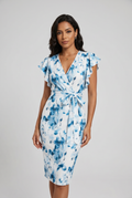 Elegant Floral Tie-Waist Dress