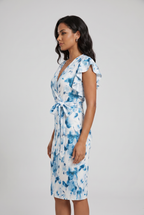 Elegant Floral Tie-Waist Dress