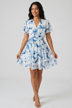Floral Ruffle Mini Dress