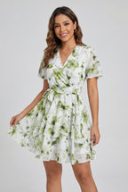 Floral Ruffle Mini Dress