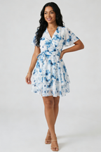 Floral Ruffle Mini Dress
