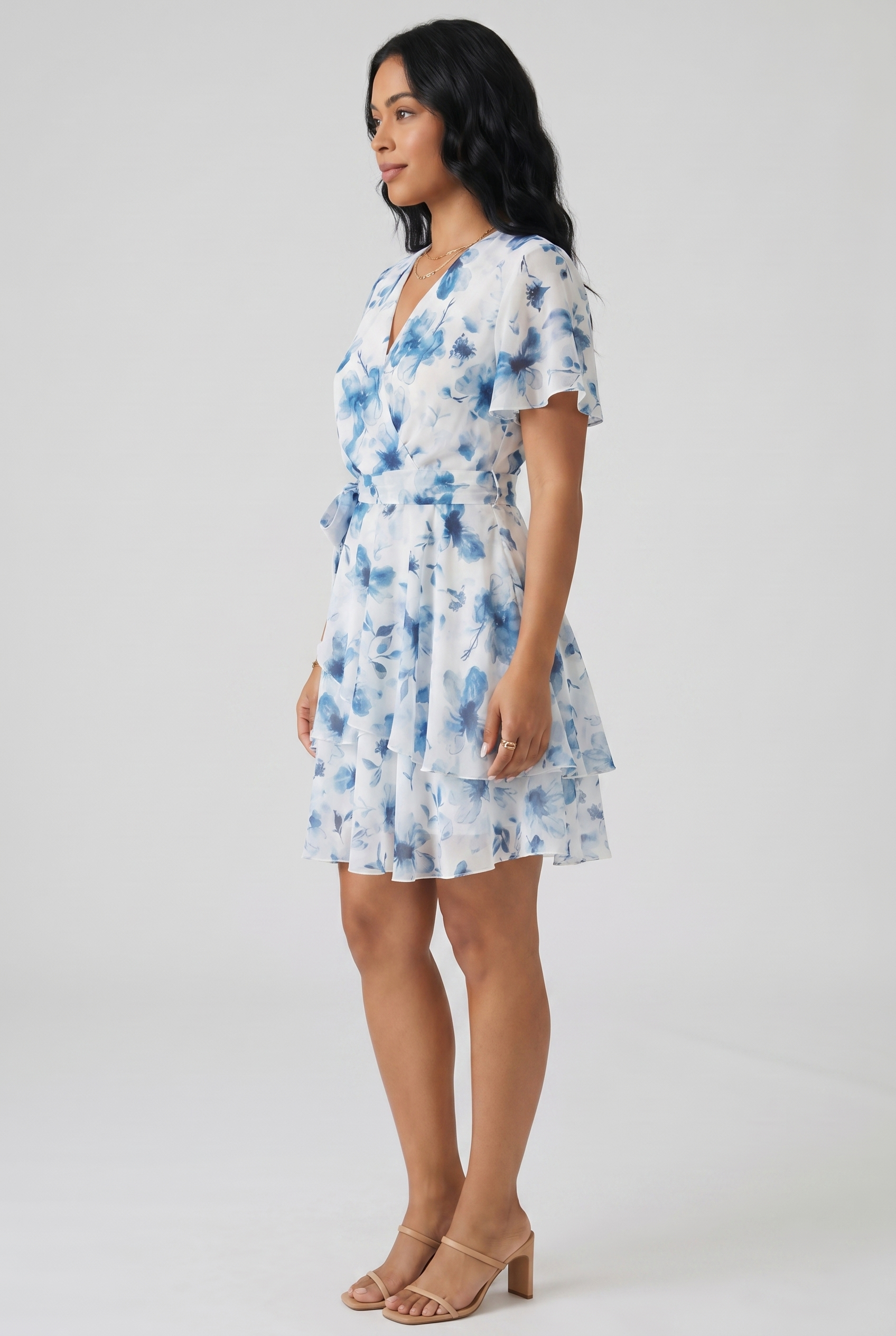 Floral Ruffle Mini Dress