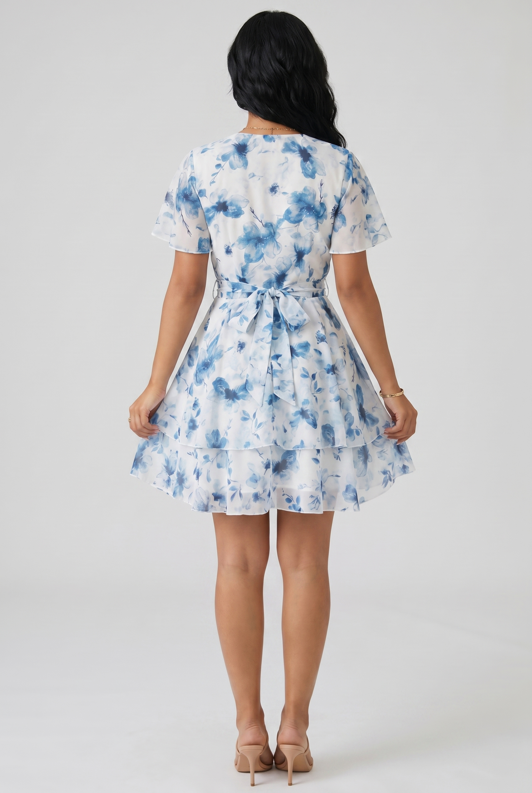 Floral Ruffle Mini Dress